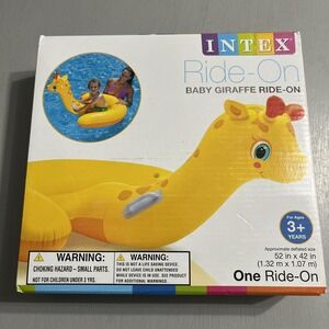 Intex Inflatable Polyvinyl Baby Giraffe Ride-On Inflatable Pool Toy 52x42" New